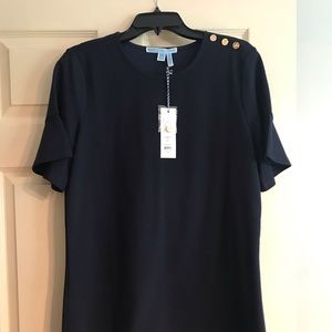 Draper James BNWT Navy bell sleeve shift dress